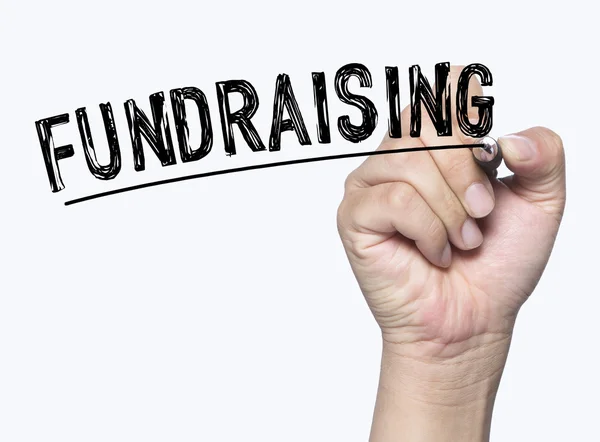 Fundraising skriven för hand — Stockfoto