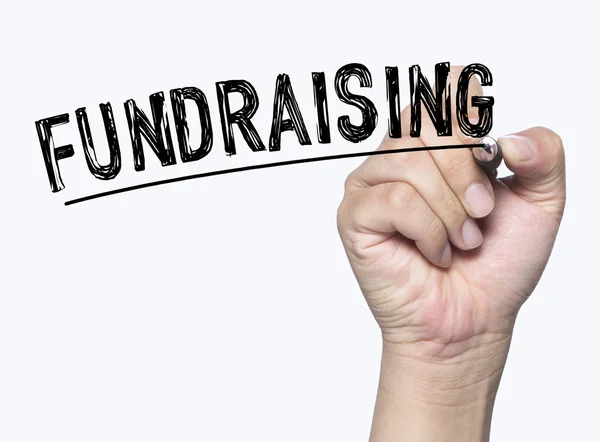 Fundraising written by hand — Stock Photo, Image