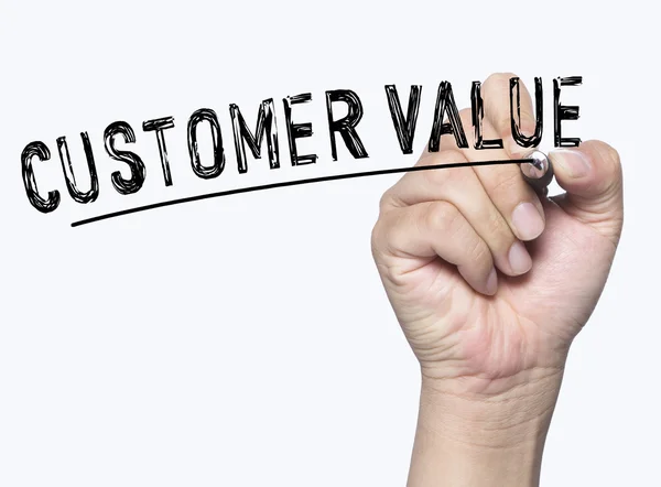 Valor do cliente escrito à mão — Fotografia de Stock