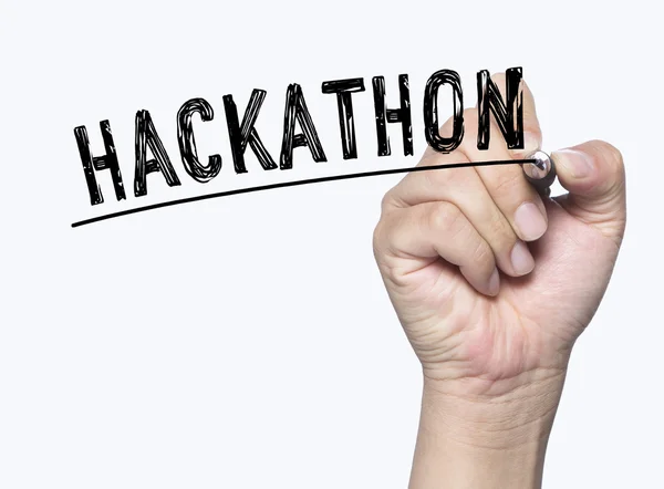 Hackathon napisany ręcznie — Zdjęcie stockowe