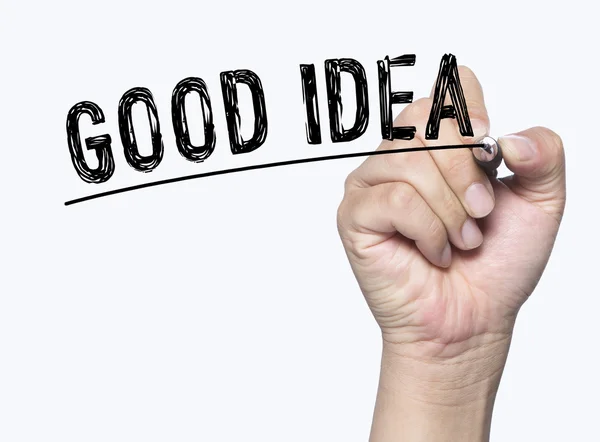 Good idea written by hand — Stock Photo, Image