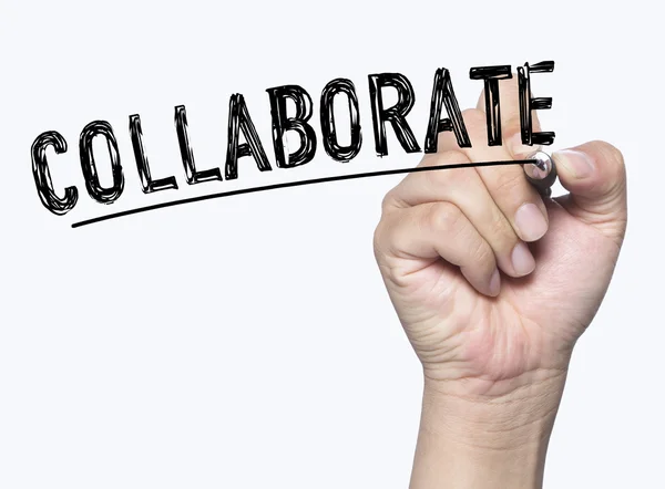 Collaborare scritto a mano — Foto Stock