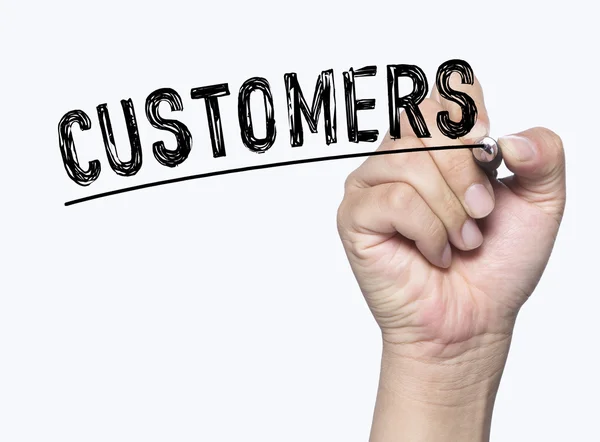 Customers written by hand — Stock Photo, Image