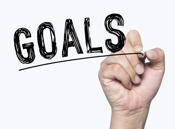 Goals written by hand — Stock Photo, Image