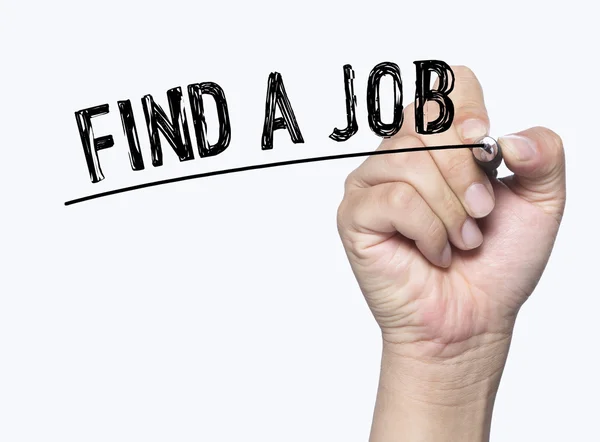 Hitta ett jobb som skriven för hand — Stockfoto