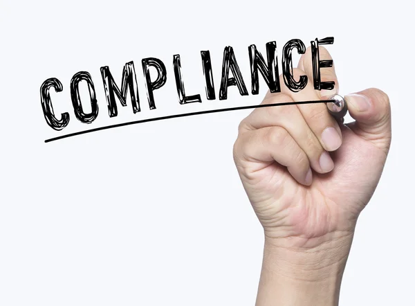 Compliance written by hand — Stock Photo, Image