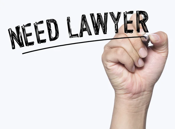 Need lawyer written by hand — Stock Photo, Image