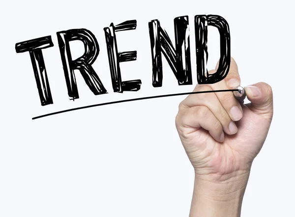 Trend written by hand — Stock Photo, Image