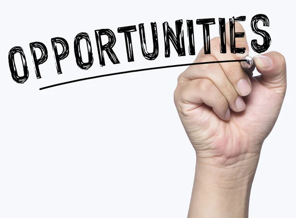 Opportunities written by hand — Stock Photo, Image