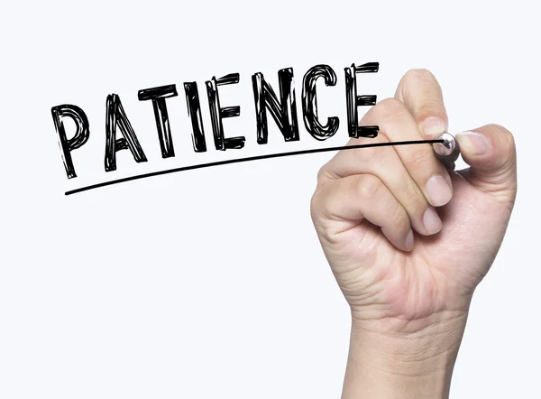 Patience written by hand — Stock Photo, Image