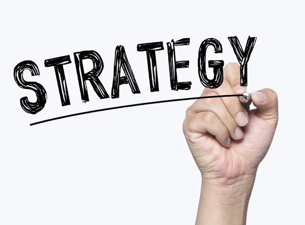 Strategy written by hand — Stock Photo, Image