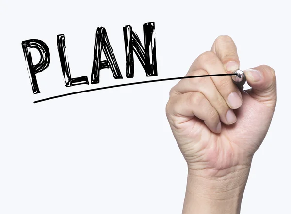 Plan written by hand — Stock Photo, Image