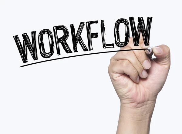 Workflow written by hand — Stock Photo, Image