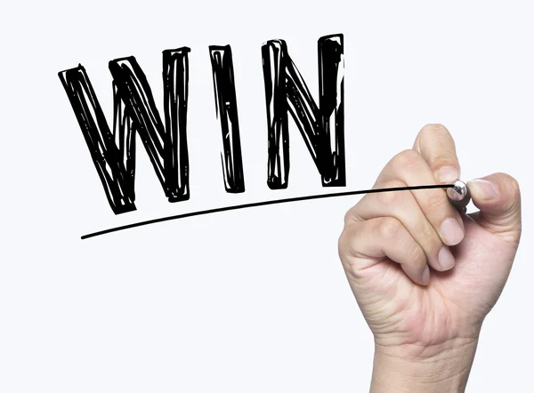 Win written by hand — Stock Photo, Image