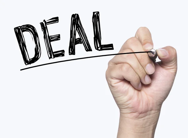 Deal written by hand — Stock Photo, Image