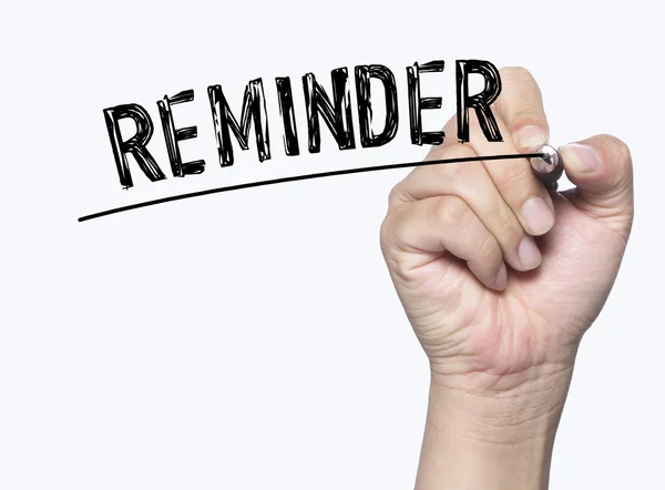 Reminder written by hand — Stock Photo, Image