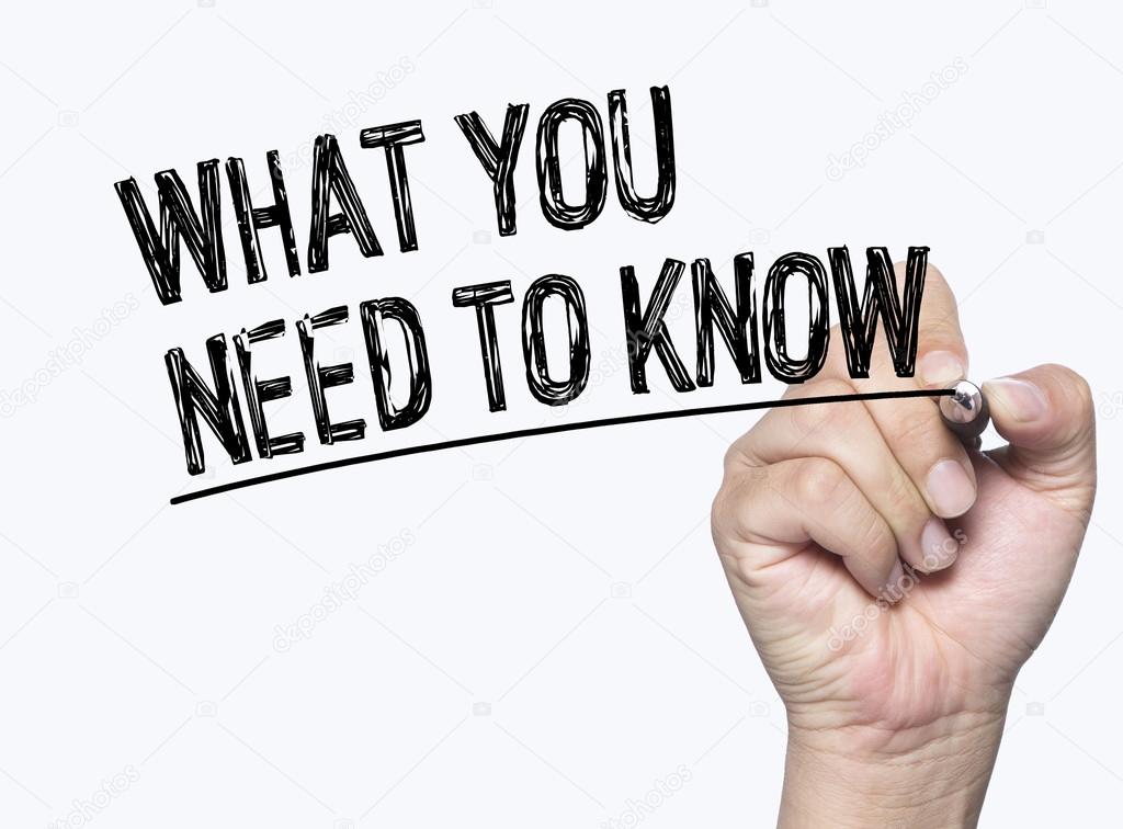 need to know  written by hand