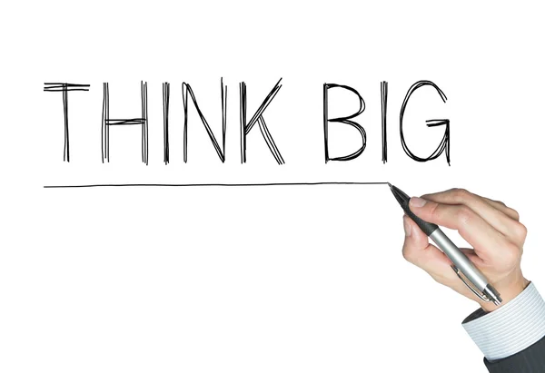 Think big written by hand — Stock Photo, Image
