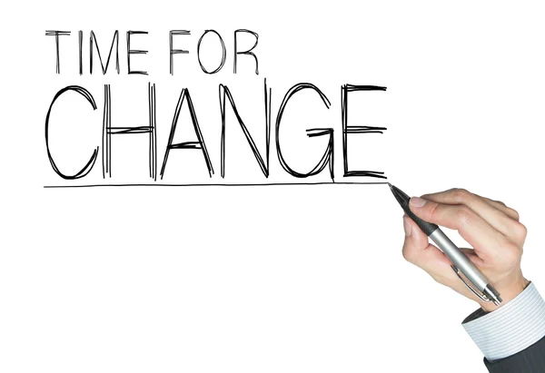 Time for change written by hand — Stock Photo, Image