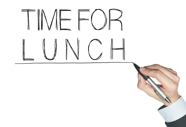 Dags för lunch skriven för hand — Stockfoto