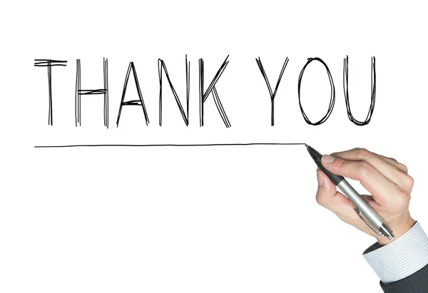 Thank you written by hand — Stock Photo, Image