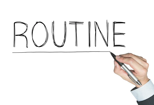 Routine written by hand — Stock Photo, Image