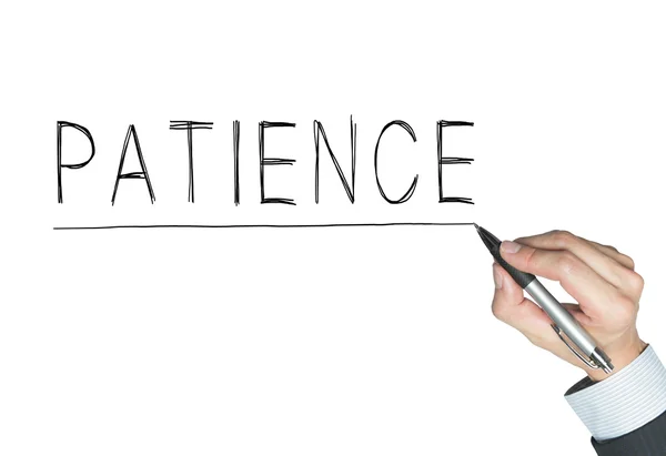 Patience written by hand — Stock Photo, Image