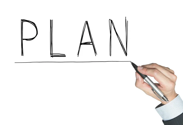 Plan written by hand — Stock Photo, Image