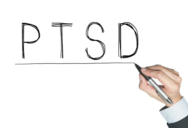 PTSD napisany ręcznie — Zdjęcie stockowe