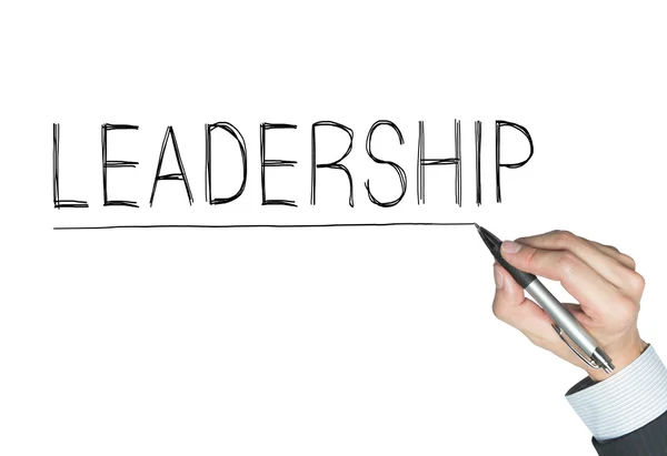 Leadership written by hand — Stock Photo, Image