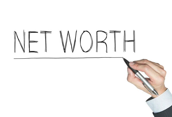 Net worth written by hand — Stock Photo, Image