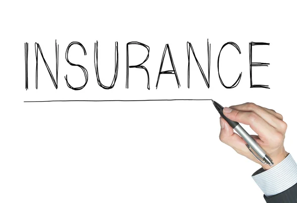 Insurance written by hand — Stock Photo, Image