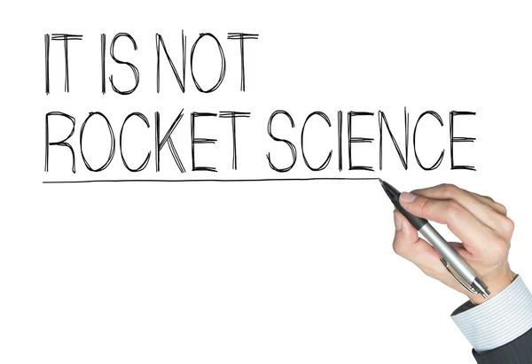 Not rocket written by hand — Stock Photo, Image
