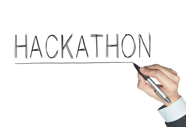 Hackathon napisany ręcznie — Zdjęcie stockowe