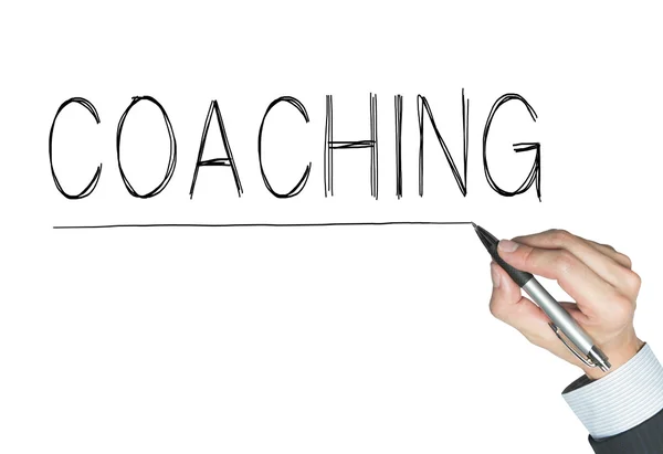 Coaching skrivna för hand — Stockfoto