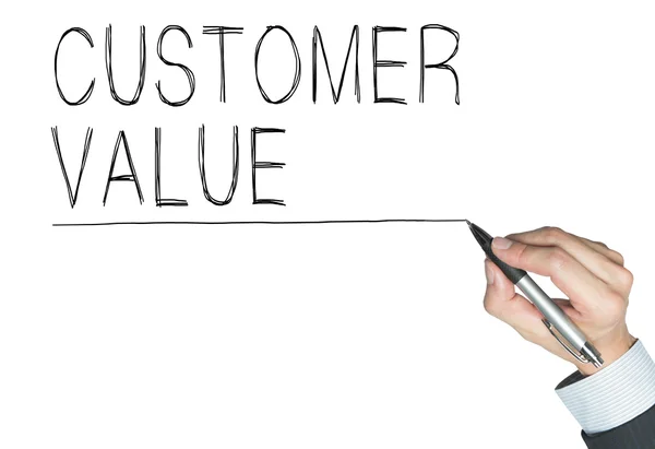 Customer value written by hand — Stock Photo, Image