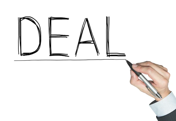 Deal written by hand — Stock Photo, Image