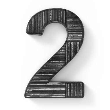 3D siyah sayı 2