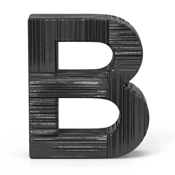 3d schwarzer Buchstabe b — Stockfoto