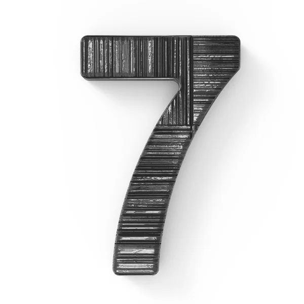 3d black number 7 — Stock Photo, Image