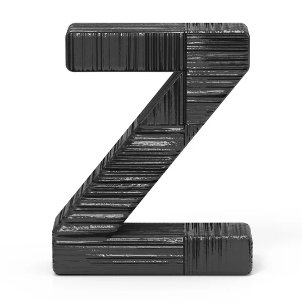 3D-zwarte letter z — Stockfoto