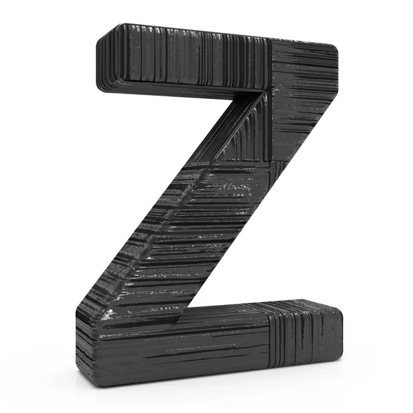3d nero lettera Z — Foto Stock