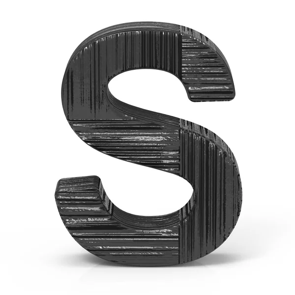 3d nero lettera S — Foto Stock