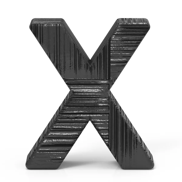 3d negro letra X — Foto de Stock