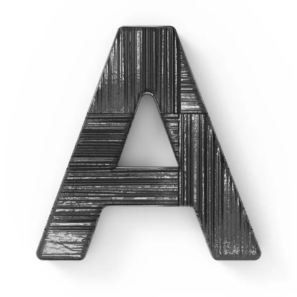 3D-zwarte letter een — Stockfoto