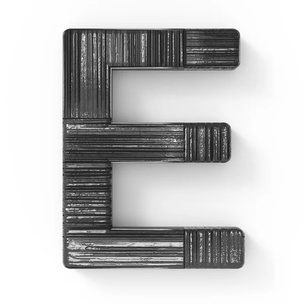 3d black letter E — Stock Photo, Image