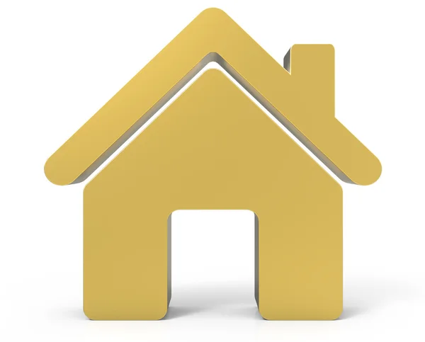 Жовтий будинок значок — стокове фото