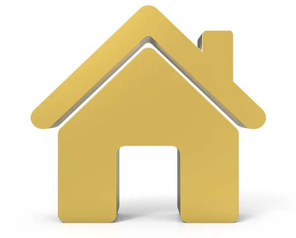 Yellow house icon — Stock Photo, Image