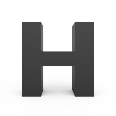 Koyu gri harf H