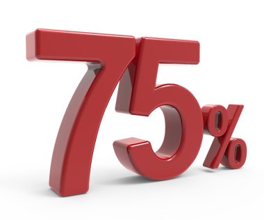 % 75 sembol 3D render